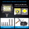 4’’Inch LED Pods 120W Combo 6500K White - NAOEVO