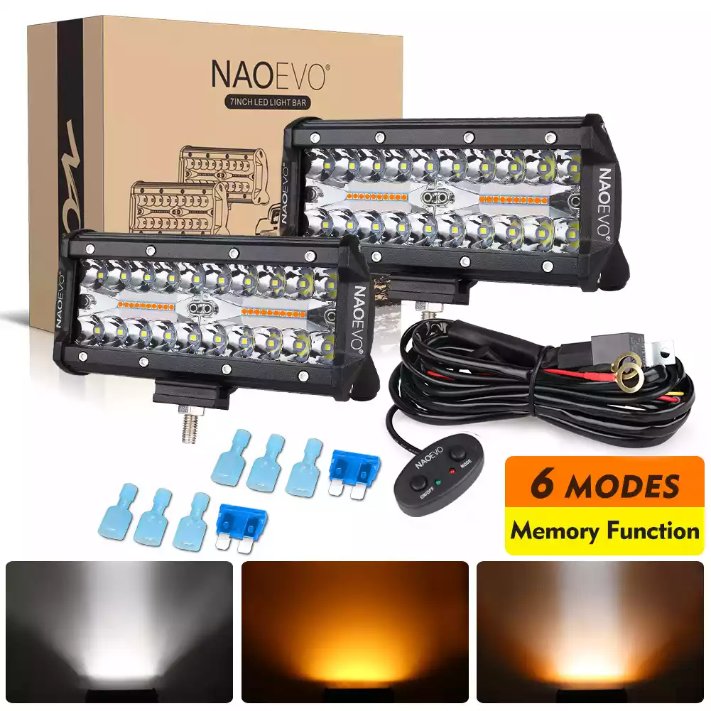 Strobe 7 Inch 240W LED Light Pods With 6 Modes - NAOEVO - NAOEVO