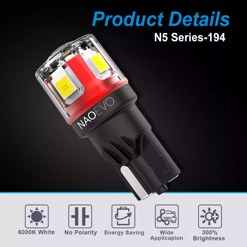 New Type 194 186 152 168 W5w T10 DC 12V LED Canbus Error Free