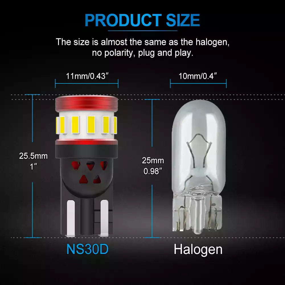 T10 W5w Led Indicator Bulb No Polarity