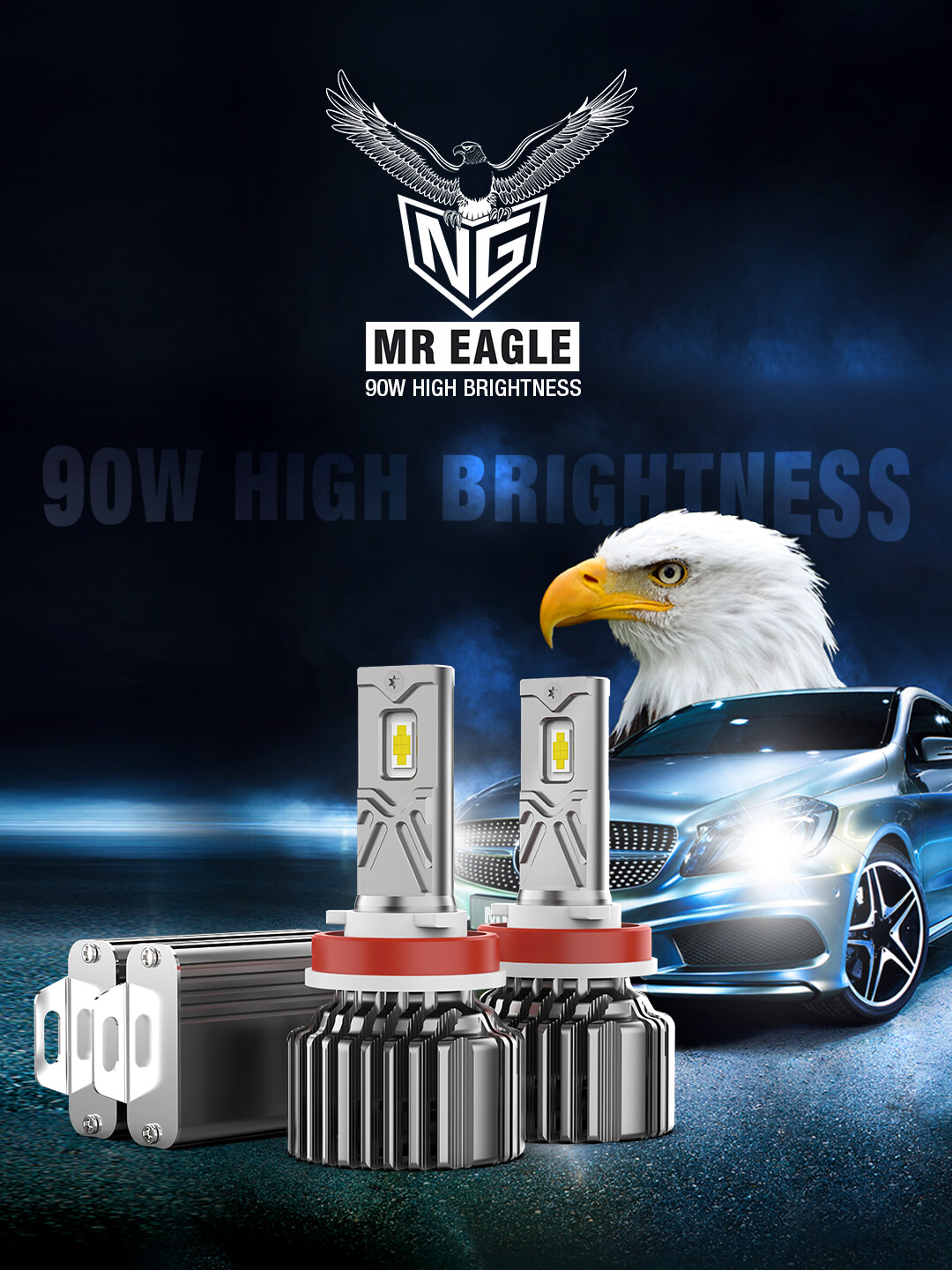 NG 90W 21600LM LED HEADLIGHT BULB