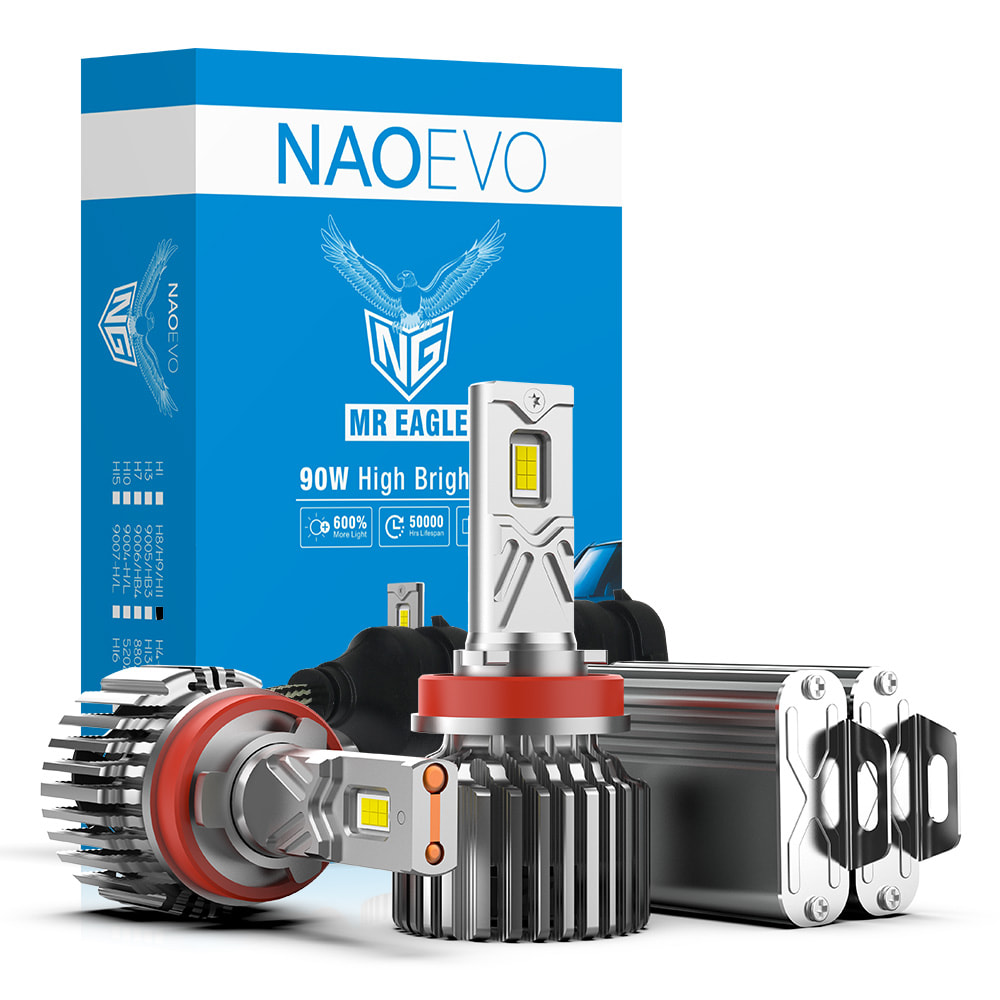 NAOEVO NG H11/H8/H9 90W 10800LM LED Headlight Bulb