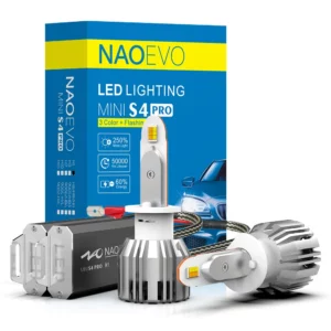 NAOEVO S4PRO H1-3 colors 30W 3600LM LED headlight bulb