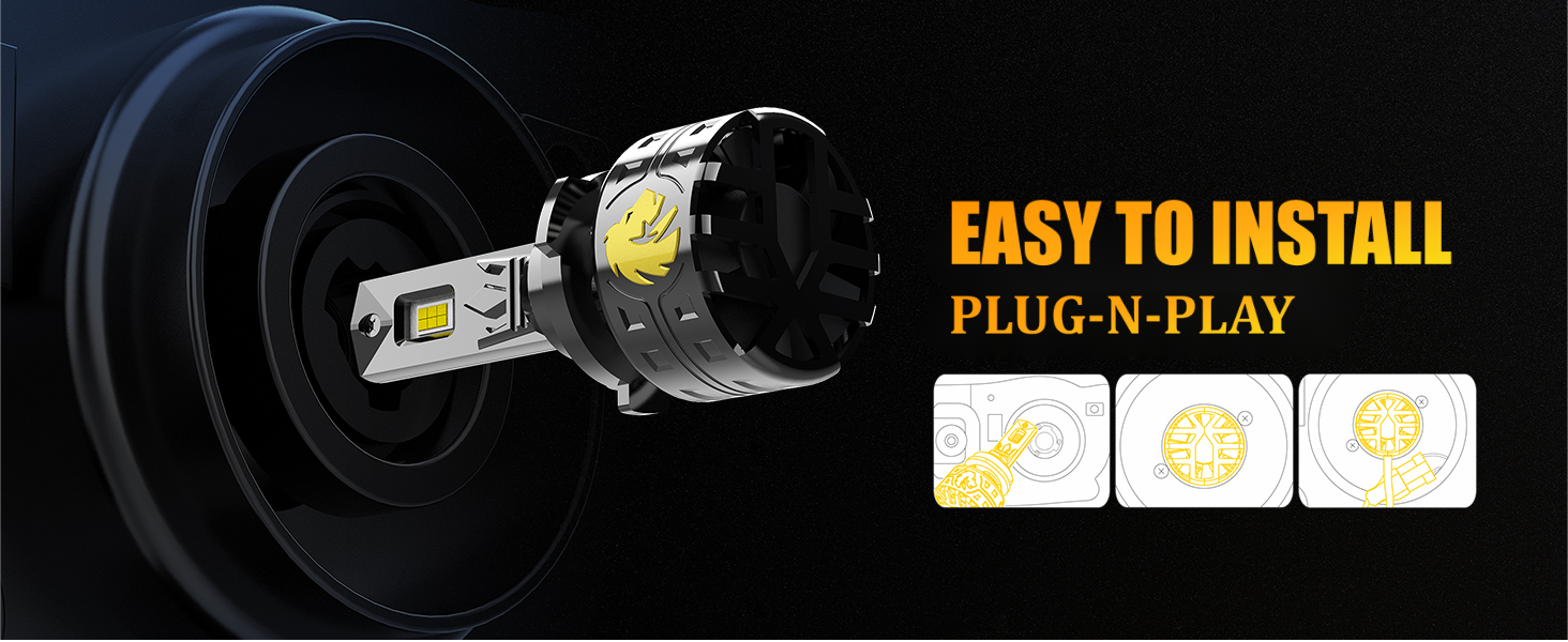 P1 LED Headlight Bulb Super Easy Installation