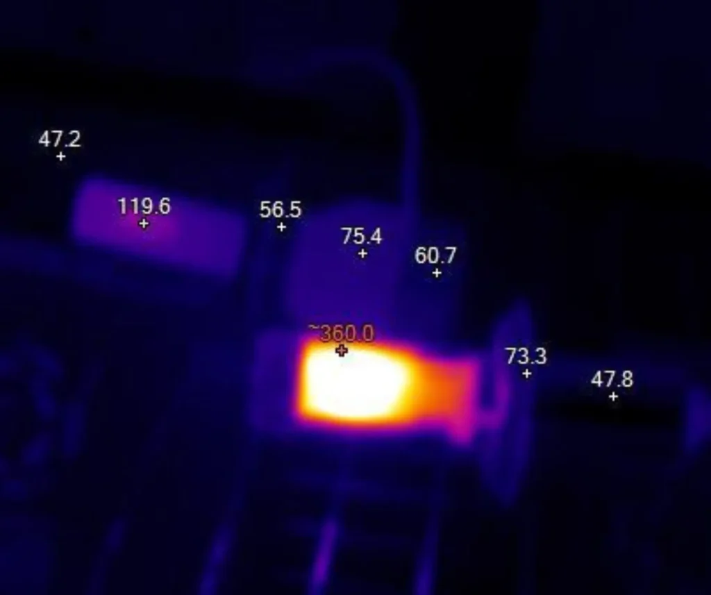 After baking both bulbs in an oven for 2 hours