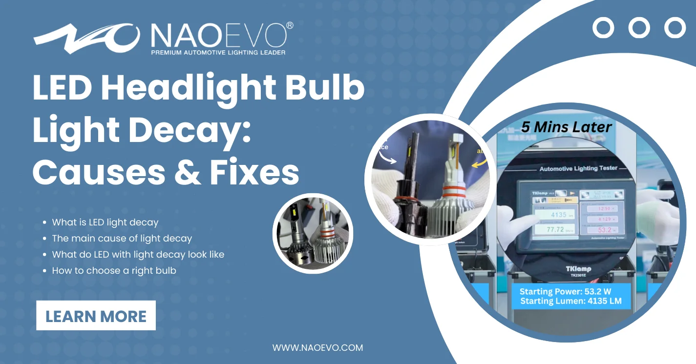 led headlight bulb light decay banner