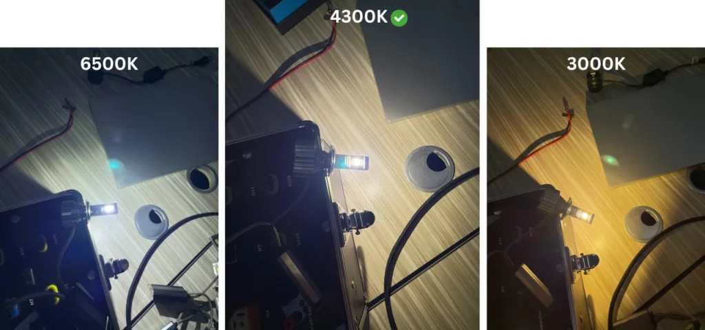 4300K VS 6500K VS 3000K