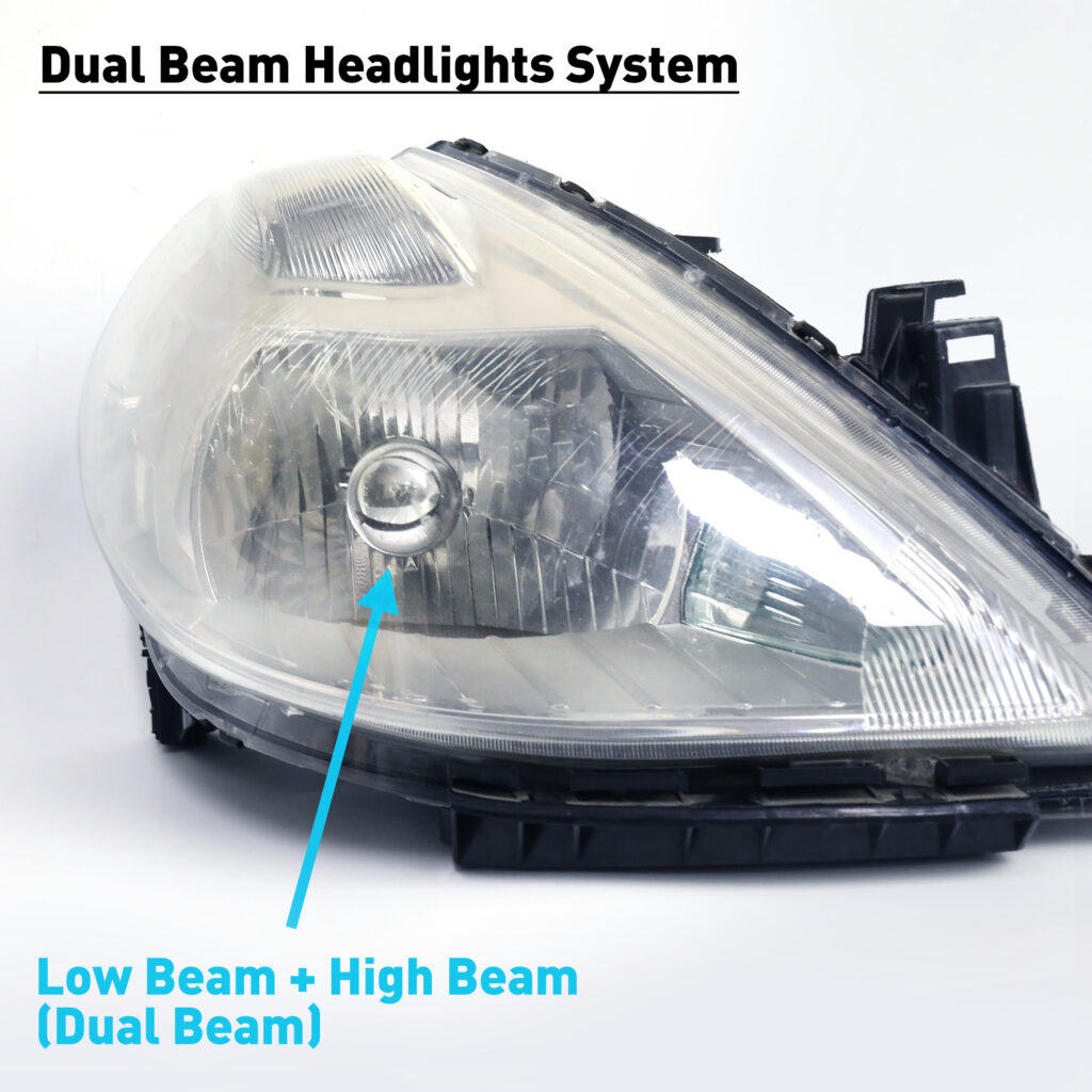 dual beam headlight assembly