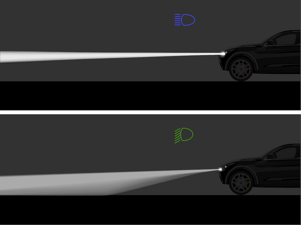 high beam vs low beam